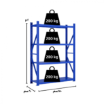 رفوف تخزين مستودعات ازرق 200x150x60cm