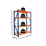 رفوف تخزين ثقيلة التحمل 200x200x60cm