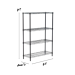 200x200x60cm ارفف شبك اسود